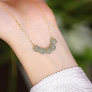 s925 银项链巴度饰品抖快直播项链轻奢和田玉盒子链ins风国潮项坠 kam